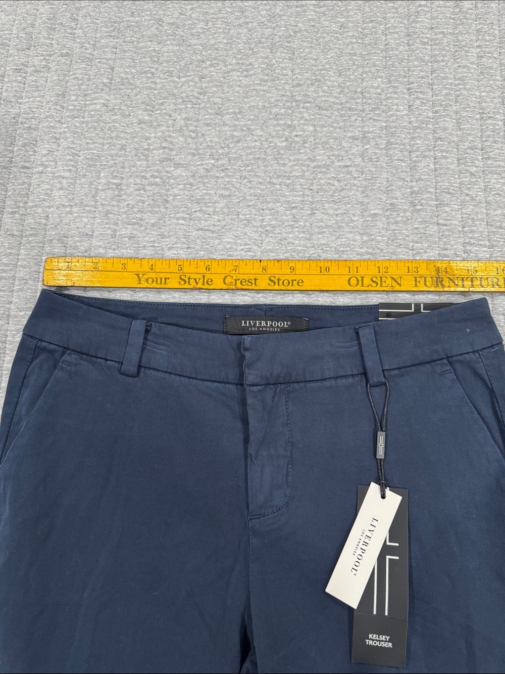 Liverpool LA Navy blue Kelsey Trouser straight leg trouser Sz 6/28 NWT - Picture 9 of 9
